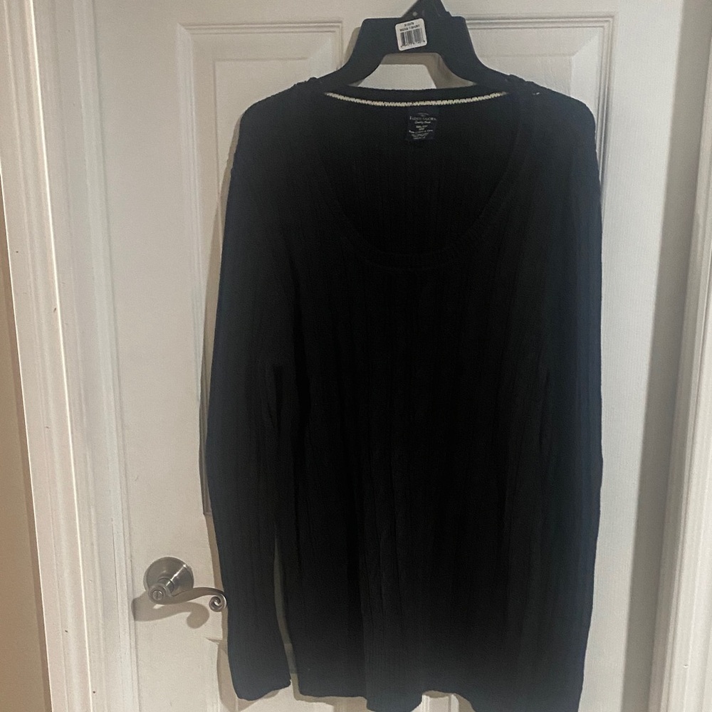 Faded Glory Black Cable Knit Sweater.